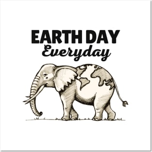 Earth Day Everyday Elephant Posters and Art